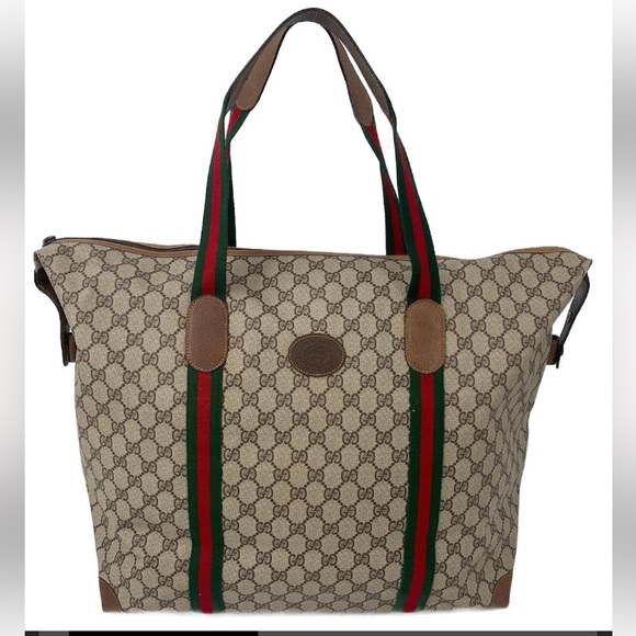GUCCI Monogram Supreme GG coated canvas travel bag/weekender - Picture 1 of 15